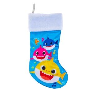 New Baby Shark Christmas Stocking Pink Fong Girls and Boys Blue Pink Yellow